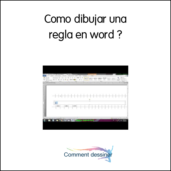 Como dibujar una regla en word